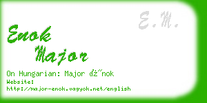 enok major business card